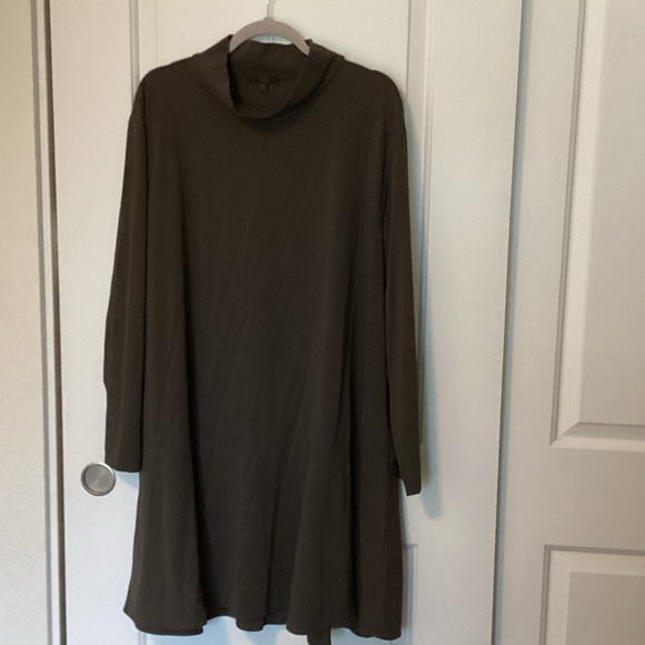 COS Army Green Mock Neck  Long Sleeve Dress L NWOT - Picture 1 of 10